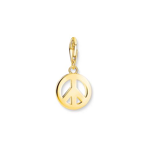 Thomas Sabo Peace Charm Anheng I Forgylt S Lv Med Fargerike Steiner