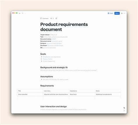 Product Requirements Document Guide Slite