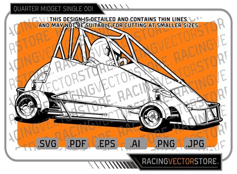 Quarter Midget Race Car Highly Detailed Vector Image In Svg Ai Pdf