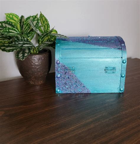 Mermaid Themed Treasure Chest Birthday Gift Keepsake Box Jewelry