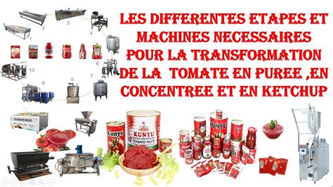 Differentes Etapes Et Machines Necessaires Pour La Transformation De