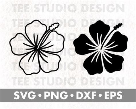 Hibiscus Svg Floral Svg Flower Svg Svg Files For Cricut Etsy Canada