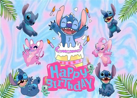 Cialda In Ostia Per Torta Lilo E Stitch Personalizzata Con Nome Disco