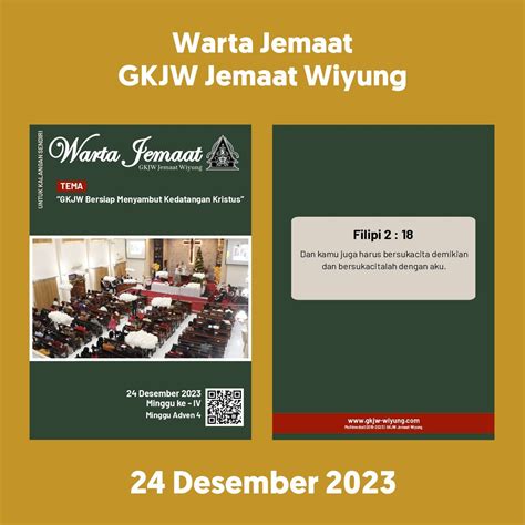 Warta Jemaat Desember Gkjw Jemaat Wiyung