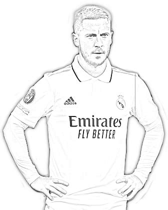 Eden Hazard From Soccer Coloring Page