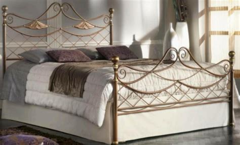 LETTO MATRIMONIALE FERRO BATTUTO CLASSICO MOD ALICIA