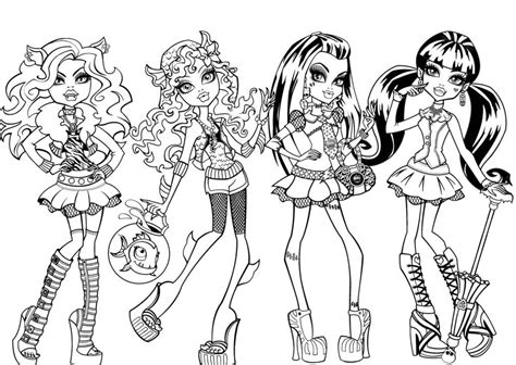 Free Monster High Dolls Coloring Pages Download Free Monster High Dolls Coloring Pages Png