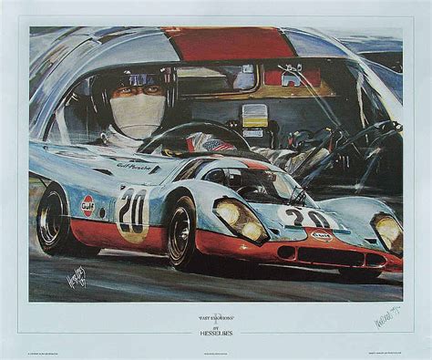 Automobile Art: Gulf Porsche 917 - Steve McQueen