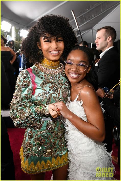 Johnson Sisters Yara Shahidi And Marsai Martin Share Cute Moment At Naacp Image Awards Photo