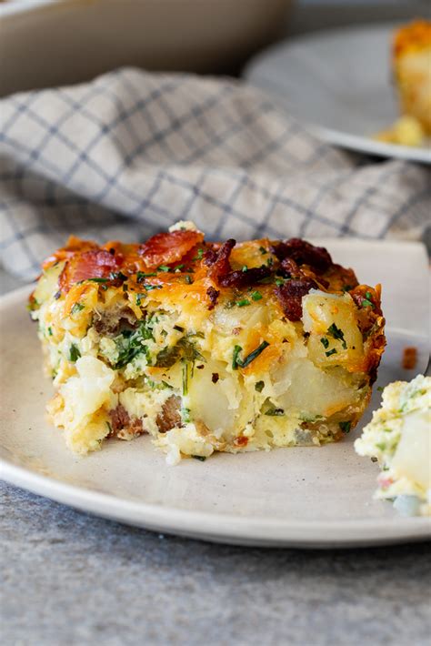 Cheesy Bacon Potato Breakfast Casserole Simply Delicious