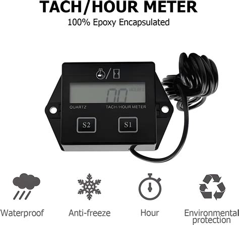 Medidor de hora de motor pequeño y tacómetro digital medidor de tacbo