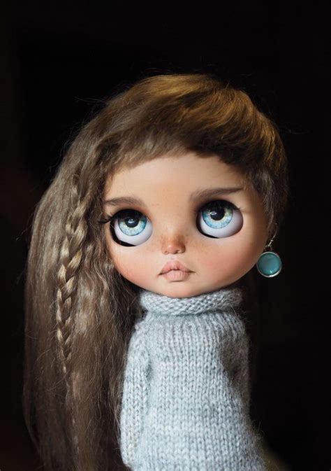 Kaya Ooak Custom Blythe Doll Fake Base Mohair Weft Hair Mint Etsy Blythe Dolls Dolls Blythe