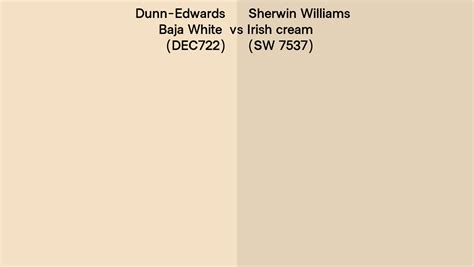 Dunn Edwards Baja White Dec722 Vs Sherwin Williams Irish Cream Sw 7537 Side By Side Comparison