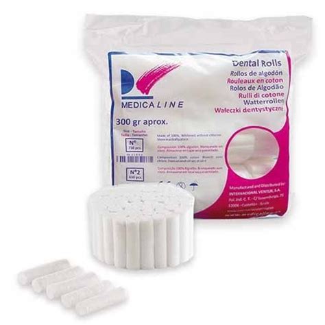 ROLLOS DE ALGODON DENTAL MEDICALINE Nº2 300GR DJL Dental