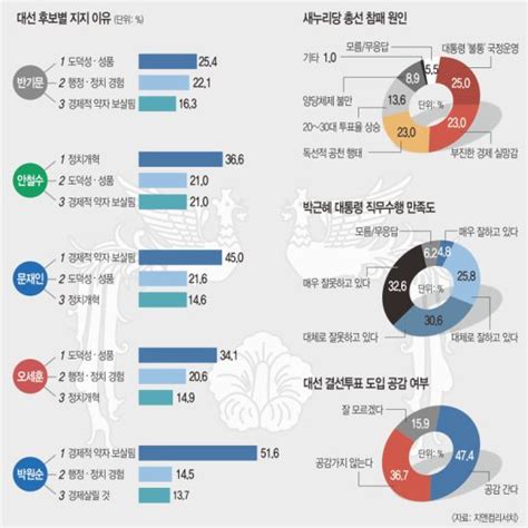 대선 주자 여론조사 차기 대통령감 지지 이유│潘 ‘도덕성 安 ‘정치개혁 文 ‘약자 보호에 점수 국민일보