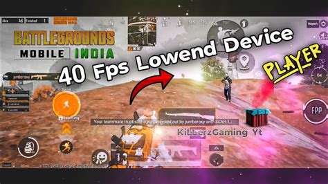 Lowend Device BGMI Player 40 FPS Bgmi Montage Frame Drop Lag