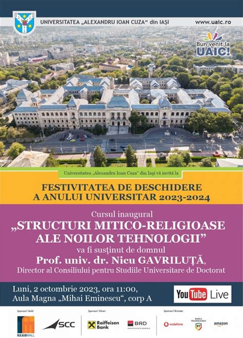 Festivitatea De Deschidere A Anului Universitar La