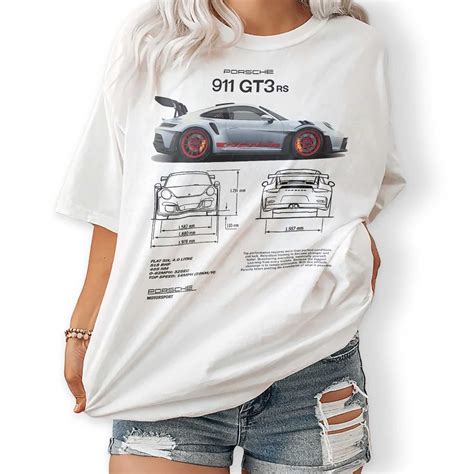 Porsche 911 GT3 RS Aesthetic Shirt Fathers Day Gi 794 1TShirt White