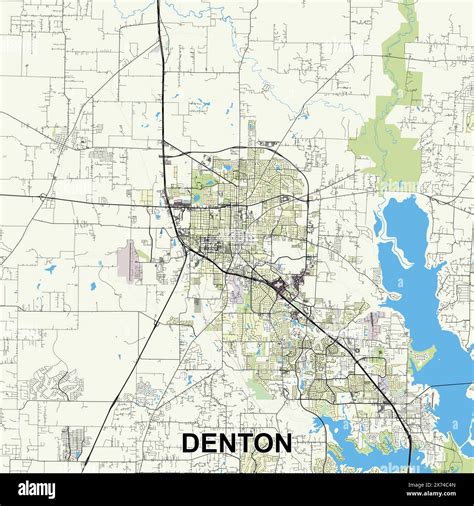 Denton Texas Usa Map Poster Art Stock Vector Image And Art Alamy