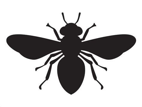 Bee silhouette on white background 45988578 Vector Art at Vecteezy