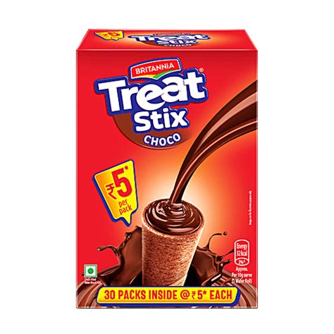 Buy Britannia Treat Stix Choco Filled Wafer Biscuits Crispy Online