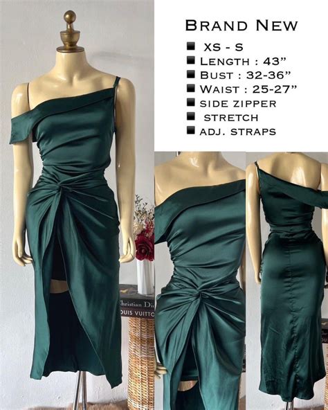 Satin Silk Formal Dress Emerald Green On Carousell