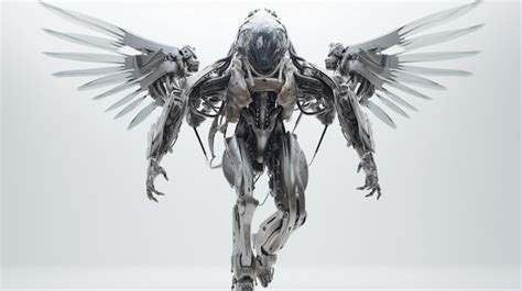 Premium Photo | A robot with wings that says alien on it