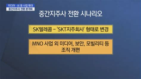 회사명 바꾸는 Skt 중간지주사 전환 본격화하나