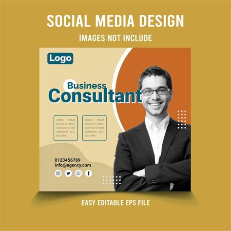 Premium Vector Business Consultant Corporate Social Media Post Template