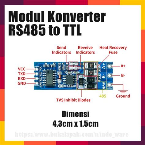 Jual Modul Converter Serial Ttl To Rs Module Rx Tx To Serial