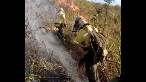 V Deo Brigadistas Combatem Inc Ndio No Parque Nacional Da Serra Dos