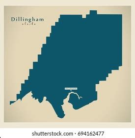 Modern Map Dillingham Alaska County Usa Stock Vector (Royalty Free ...