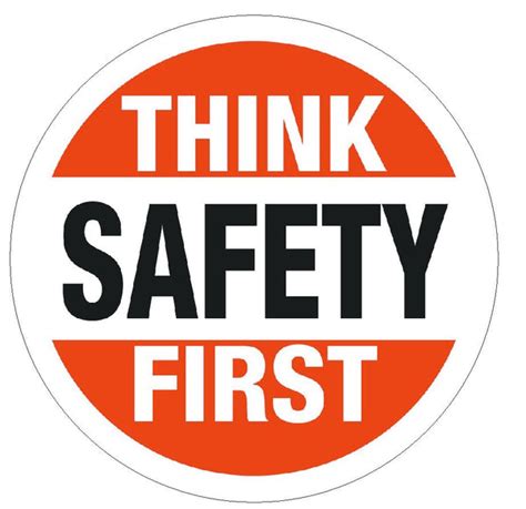 Think Safety First Hard Hat Decal Hard Hat Sticker Helmet Safety Label