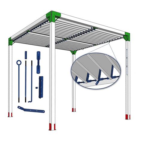 Ensemble De Quincaillerie Pour Pergola Kit Volets Articul S