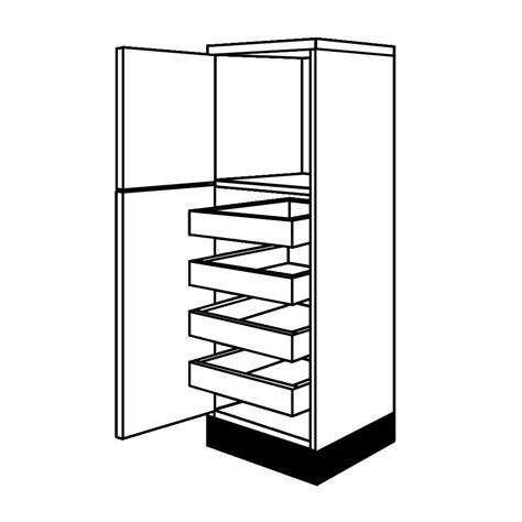 Chippendale 400mm Type 4 Larder Pull Out Unit With 4 Internal Drawers