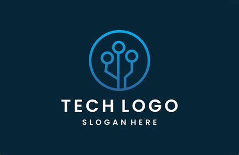 Premium Vector Circle Tech Logo Template Vector Illustration Design