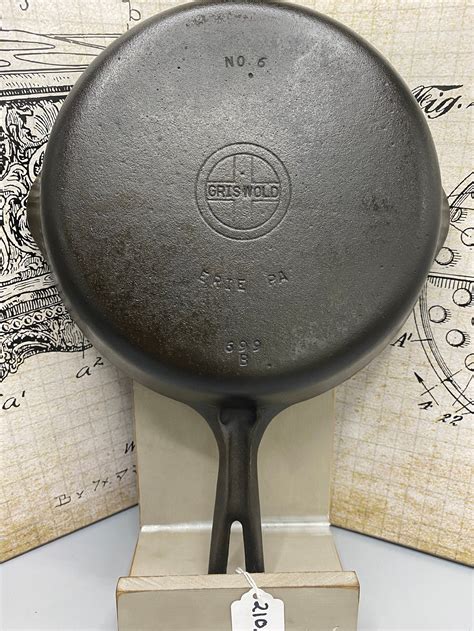 Griswold 6 Cast Iron Skillet W Small Logo Smooth Bottom Etsy