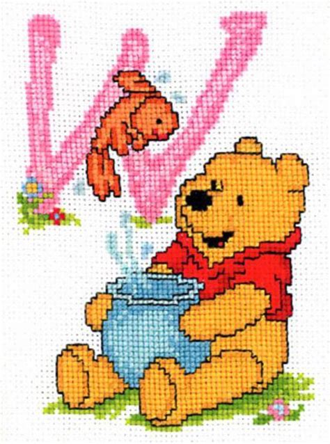 Borduurpakket Winnie The Pooh Telpakket Alfabet W Van Vervaco Bol