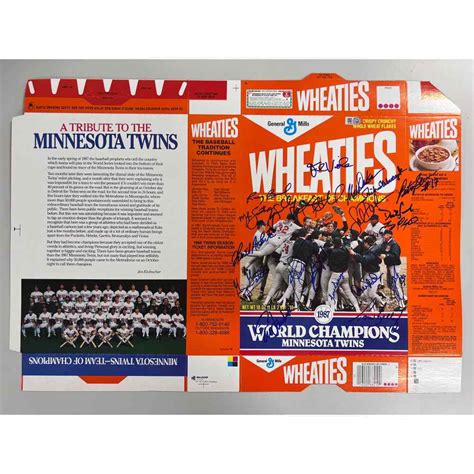 1987 World Series Wheaties Box - Framed | Minnesota Twins Auctions