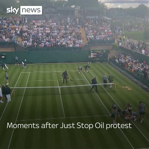 Sky News On Twitter Just Stop Oil Protesters Disrupt A Wimbledon Match On Court 18 A Match