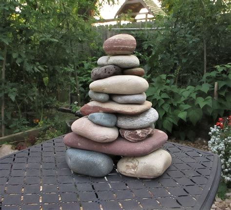 Large Beach Stone Garden Cairn Re Stackable Lake Michigan Lake