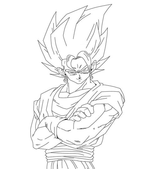 Desenhos De Vegetto De Dragon Ball Z Para Colorir E Imprimir