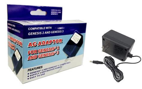 Ac To Dc Adapter For Sega Genesis Model 2 Model 3 Nomad 32x Game Gear