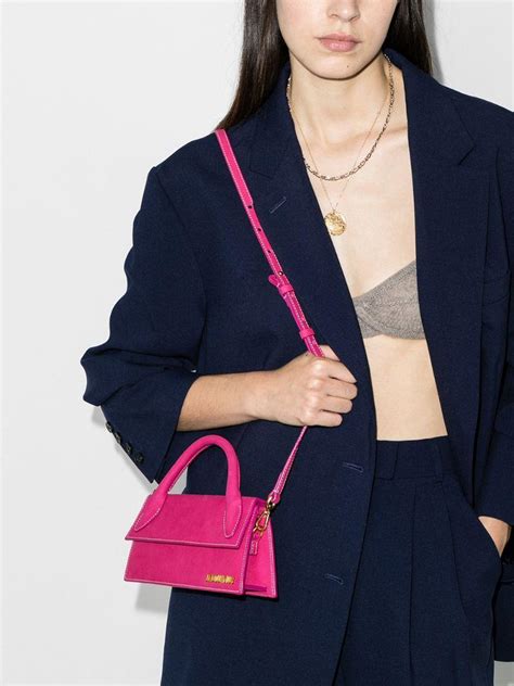 Jacquemus Le Chiquito Long Top Handle Bag Pink Editorialist