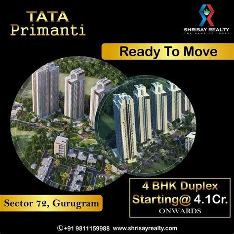 Tata Primanti Ready To Move Bhk Luxury Villas Sector Gurgaon At