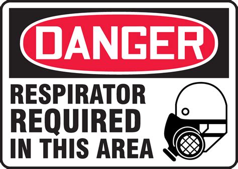 Respirator Required In This Area OSHA Danger Safety Sign MPPE126