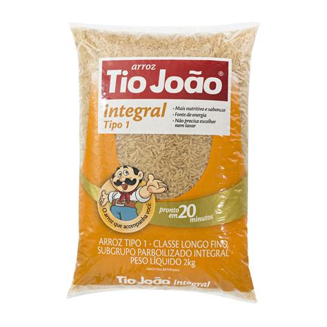 Arroz Parboilizado Tem Açúcar - Arroz Tio João Parboilizado Integral 2Kg | Pão de Açúcar
