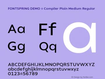 FONTSPRING DEMO Compiler Plain Medium字体 FSP DEMO Cmplr Pln Mdm