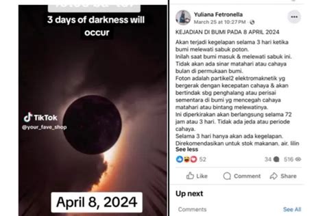 Cek Fakta Benarkah Bumi Akan Gelap Pada April Pantura Post