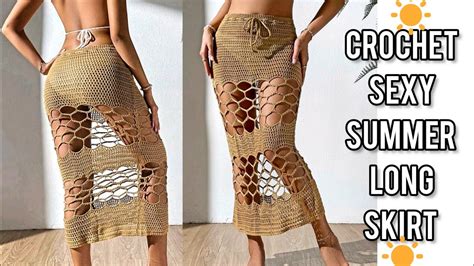 Tutorial Crochet A Sexy Summer Long Skirt Cclean Crochê Youtube